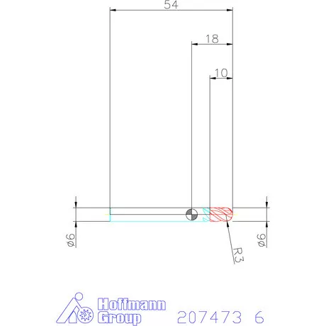 Garant Garant Master INOX VHM teljes rádiuszmaró HPC 6 mm