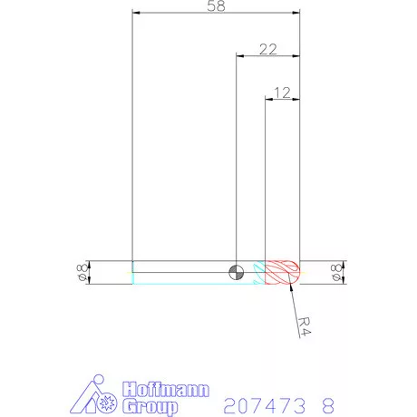 Garant Garant Master INOX VHM teljes rádiuszmaró HPC 8 mm