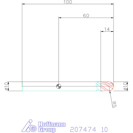 Garant Garant Master INOX VHM teljes rádiuszmaró HPC 10 mm