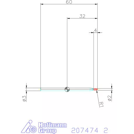 Garant Garant Master INOX VHM teljes rádiuszmaró HPC 2 mm