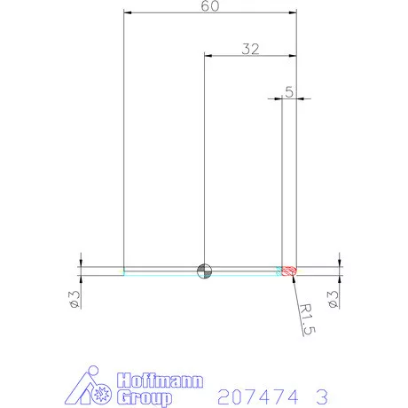 Garant Garant Master INOX VHM teljes rádiuszmaró HPC 3 mm