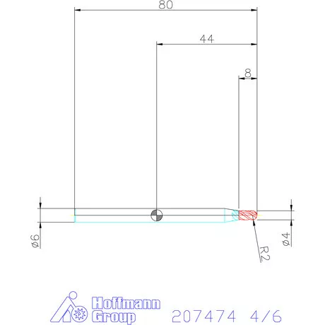 Garant Garant Master INOX VHM teljes rádiuszmaró HPC 4/6 mm