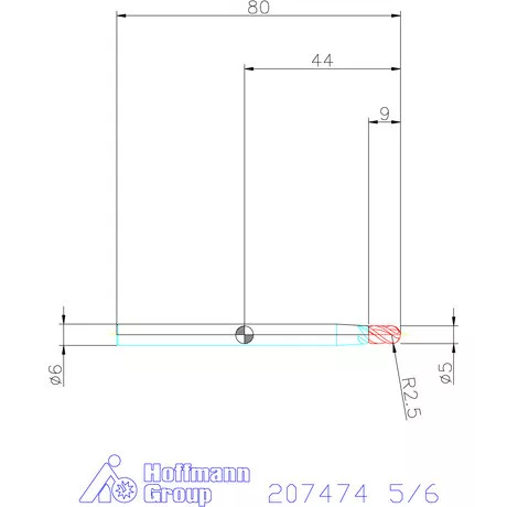 Garant Garant Master INOX VHM teljes rádiuszmaró HPC 5/6 mm