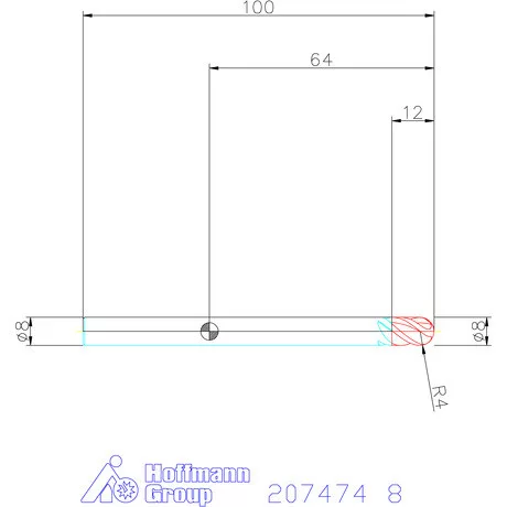 Garant Garant Master INOX VHM teljes rádiuszmaró HPC 8 mm