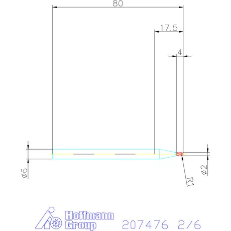 Garant Garant Diabolo VHM teljes rádiuszmaró HPC 2/6 mm