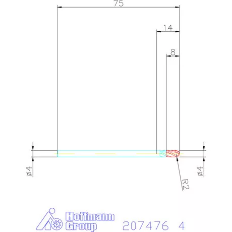 Garant Garant Diabolo VHM teljes rádiuszmaró HPC 4 mm