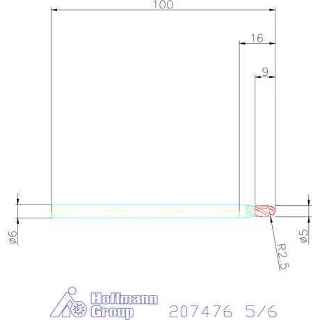 Garant Garant Diabolo VHM teljes rádiuszmaró HPC 5/6 mm