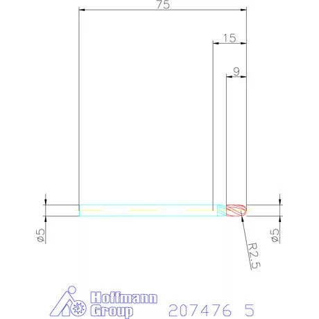 Garant Garant Diabolo VHM teljes rádiuszmaró HPC 5 mm