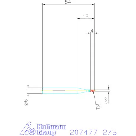 Garant VHM teljes rádiuszmaró HPC 2/6 mm