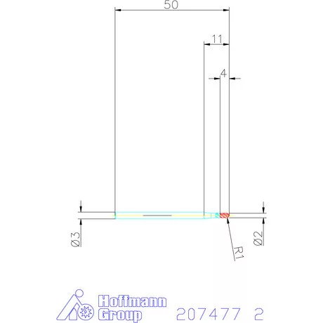 Garant VHM teljes rádiuszmaró HPC 2 mm