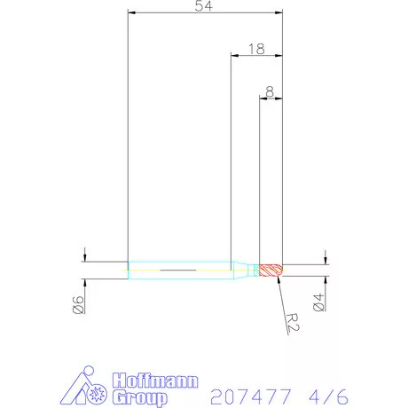 Garant VHM teljes rádiuszmaró HPC 4/6 mm
