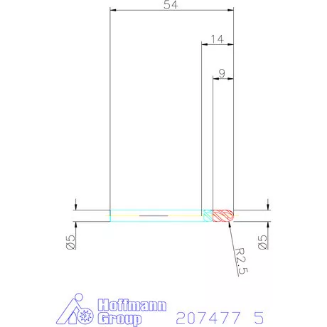 Garant VHM teljes rádiuszmaró HPC 5 mm