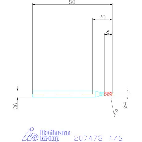 Garant VHM teljes rádiuszmaró HPC 4/6 mm