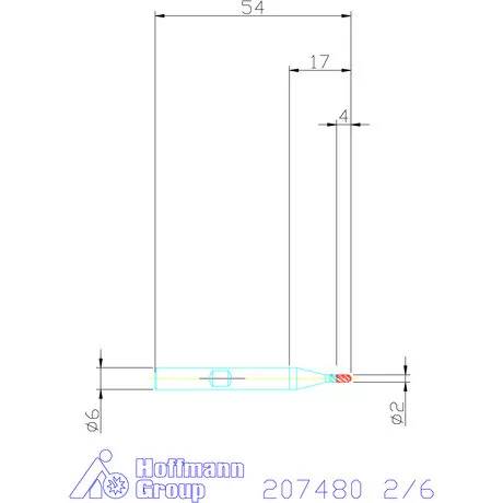Garant VHM teljes rádiuszmaró HPC 2/6 mm