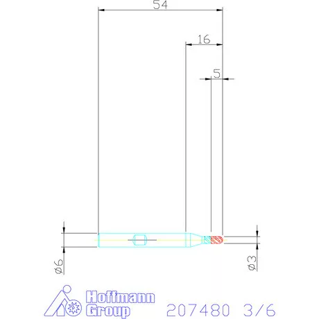Garant VHM teljes rádiuszmaró HPC 3/6 mm