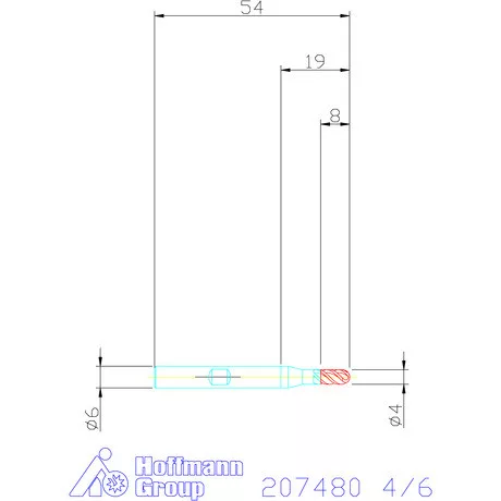 Garant VHM teljes rádiuszmaró HPC 4/6 mm