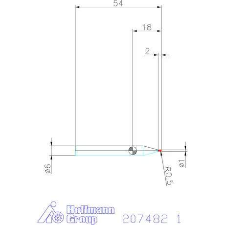 Garant Garant Master Titan VHM teljes rádiuszmaró HPC 1 mm