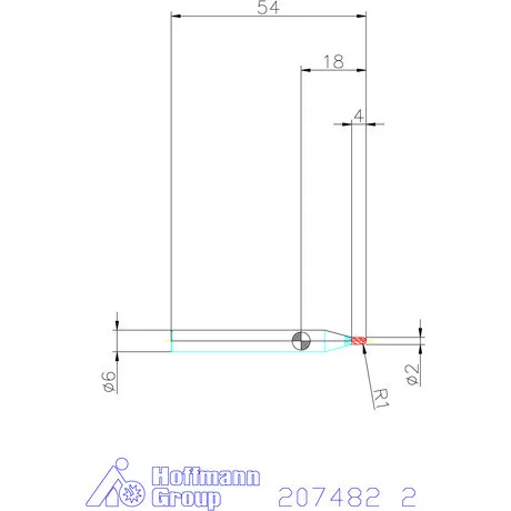 Garant Garant Master Titan VHM teljes rádiuszmaró HPC 2 mm