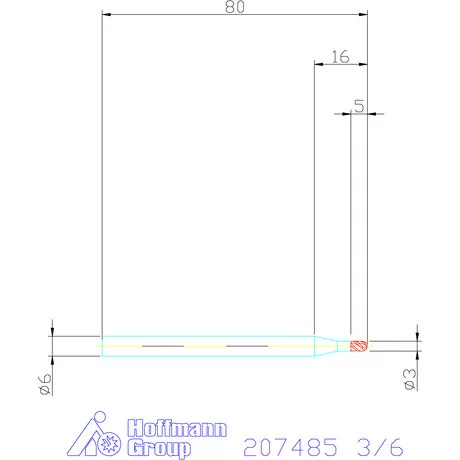 Garant VHM teljes rádiuszmaró HPC 3/6 mm