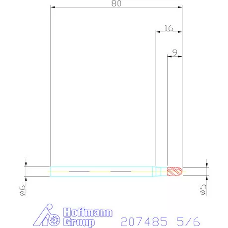 Garant VHM teljes rádiuszmaró HPC 5/6 mm