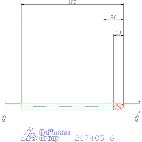 Garant VHM teljes rádiuszmaró HPC 6 mm