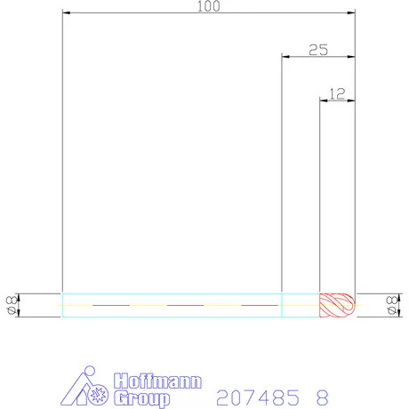 Garant VHM teljes rádiuszmaró HPC 8 mm