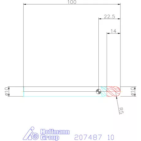 Garant Garant Master Titan VHM teljes rádiuszmaró HPC 10 mm