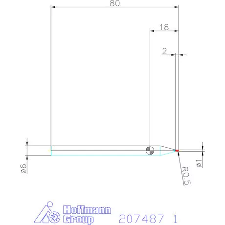 Garant Garant Master Titan VHM teljes rádiuszmaró HPC 1 mm
