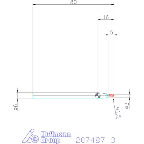 Garant Garant Master Titan VHM teljes rádiuszmaró HPC 3 mm
