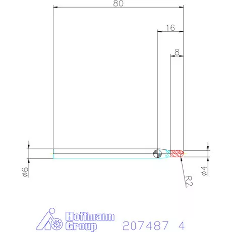 Garant Garant Master Titan VHM teljes rádiuszmaró HPC 4 mm