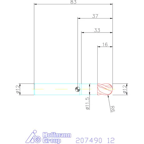 Garant Garant Master Steel VHMteljes rádiuszmaró HPC 12 mm