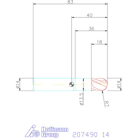 Garant Garant Master Steel VHMteljes rádiuszmaró HPC 14 mm