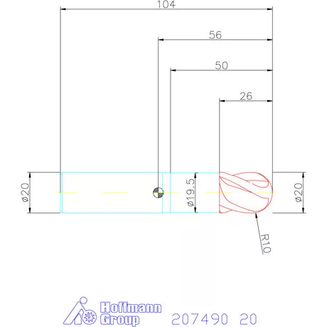 Garant Garant Master Steel VHMteljes rádiuszmaró HPC 20 mm