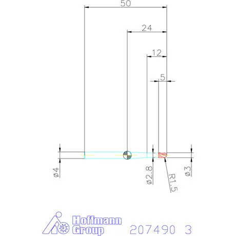 Garant Garant Master Steel VHMteljes rádiuszmaró HPC 3 mm
