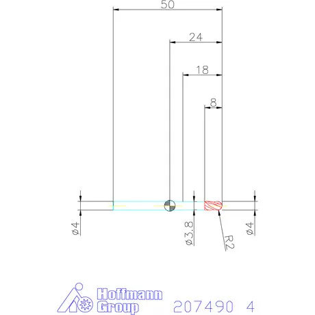 Garant Garant Master Steel VHMteljes rádiuszmaró HPC 4 mm