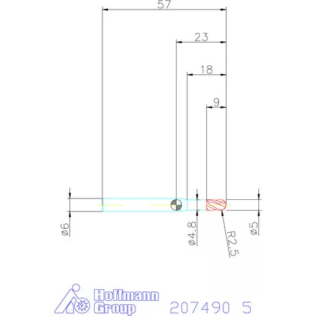 Garant Garant Master Steel VHMteljes rádiuszmaró HPC 5 mm
