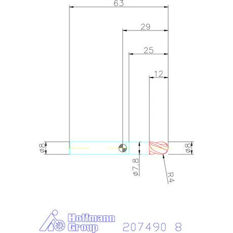Garant Garant Master Steel VHMteljes rádiuszmaró HPC 8 mm