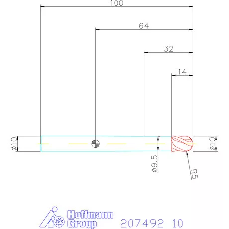 Garant Garant Master Steel VHMteljes rádiuszmaró HPC 10 mm