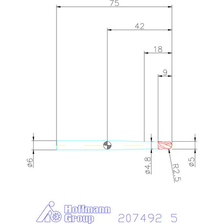 Garant Garant Master Steel VHMteljes rádiuszmaró HPC 5 mm
