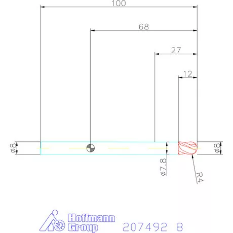 Garant Garant Master Steel VHMteljes rádiuszmaró HPC 8 mm