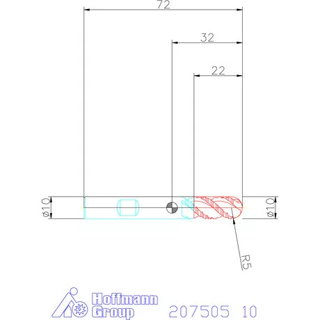 Garant VHM teljes rádiusz nagyolómaró 10 mm