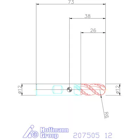 Garant VHM teljes rádiusz nagyolómaró 12 mm