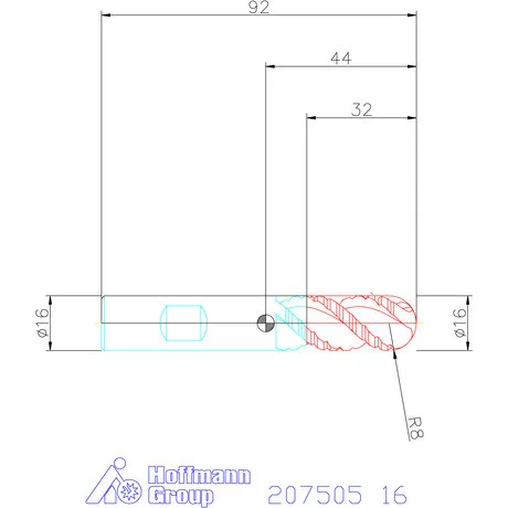 Garant VHM teljes rádiusz nagyolómaró 16 mm