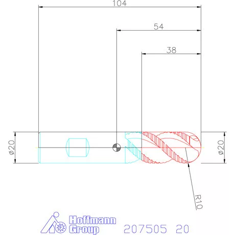 Garant VHM teljes rádiusz nagyolómaró 20 mm