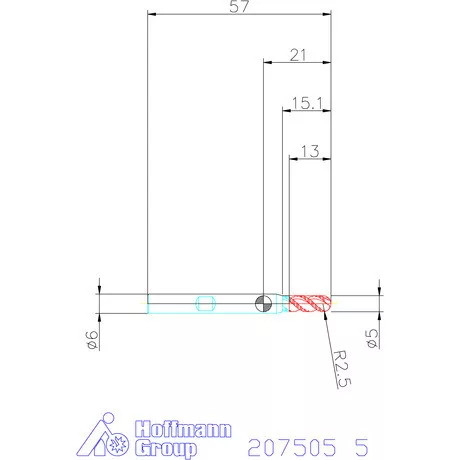 Garant VHM teljes rádiusz nagyolómaró 5 mm