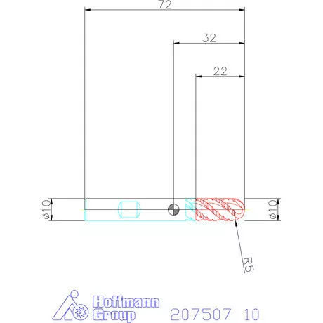 Garant VHM teljes rádiusz nagyolómaró 10 mm