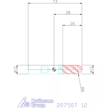 Garant VHM teljes rádiusz nagyolómaró 12 mm