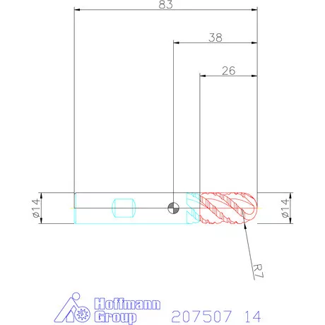 Garant VHM teljes rádiusz nagyolómaró 14 mm