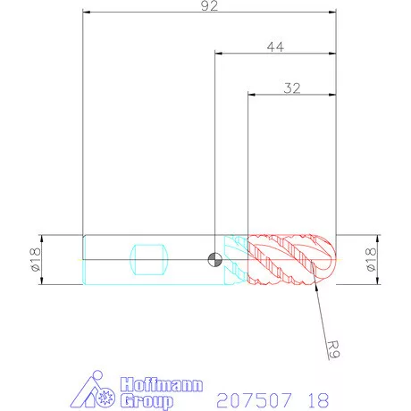 Garant VHM teljes rádiusz nagyolómaró 18 mm
