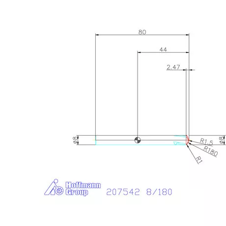 Garant VHM parabolikus maró, tompa kúpos alak α/2 = 63° PPC 8/180 mm